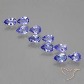 Pedras preciosas de Tanzanita Azul Violeta Intenso natural de 3.65 ct, Formato de pêra, VS