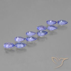 Pedras preciosas de Tanzanita Azul Violeta Intenso natural de 3.65 ct, Formato de pêra, VS