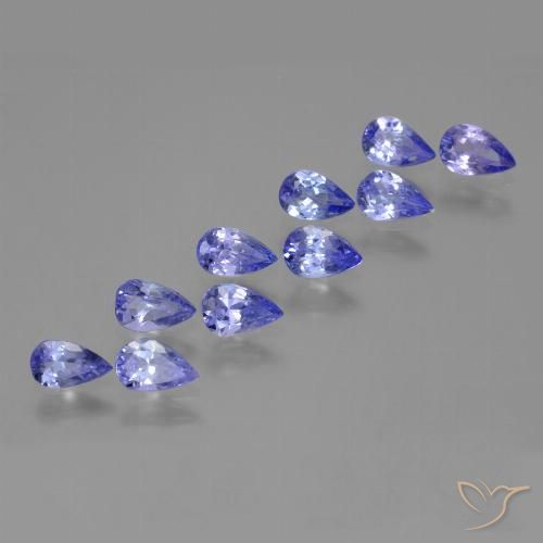 3.36ctw Natural Azul Violeta Intenso Tanzanita, Formato de pêra, VS