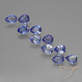 Pedras preciosas de Tanzanita Azul marinho médio natural de 2.32 ct, Formato de pêra, VS