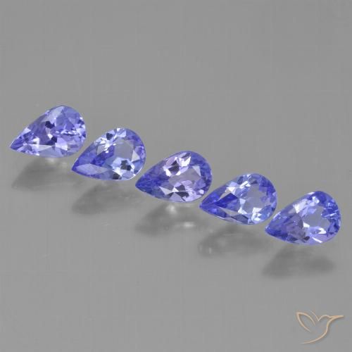 Pedras preciosas de tanzanita azul natural de 2,11 ct, formato de pêra, VS
