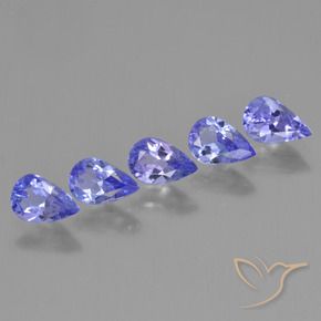 Pedras preciosas de tanzanita azul natural de 2,11 ct, formato de pêra, VS