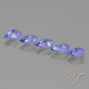 Pedras preciosas de tanzanita azul natural de 2,11 ct, formato de pêra, VS