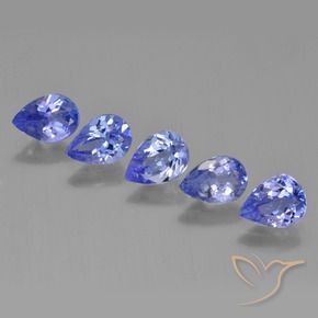 Pedras preciosas de Tanzanita Azul profundo natural de 3.22 ct, Formato de pêra, VS