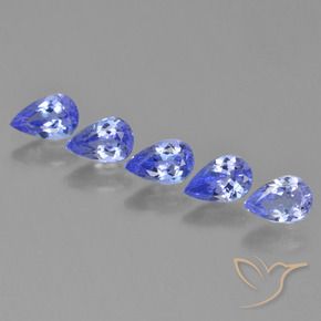 Pedras preciosas de Tanzanita Azul médio natural de 2.24 ct, Formato de pêra, VS