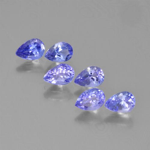 Pedras preciosas de tanzanita azul natural de 2,46 ct, formato de pêra, VS