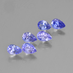 Pedras preciosas de tanzanita azul natural de 2,46 ct, formato de pêra, VS