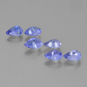 Pedras preciosas de tanzanita azul natural de 2,46 ct, formato de pêra, VS