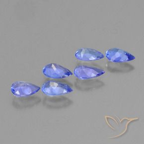 Pedras preciosas de Tanzanita Violeta Azul natural de 1.90 ct, Formato de pêra, VS