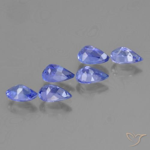 Pedras preciosas de Tanzanita Violeta Azul natural de 2.66 ct, Formato de pêra, VS