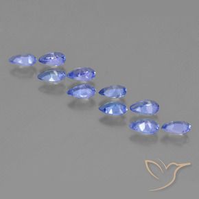 Pedras preciosas de Tanzanita Azul profundo natural de 1.86 ct, Formato de pêra, VS