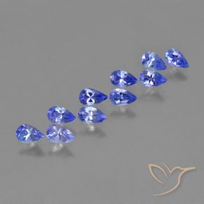 Pedras preciosas de Tanzanita Azul Violeta Profundo natural de 2.07 ct, Formato de pêra, VS