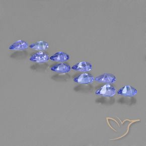 Pedras preciosas de Tanzanita Azul Violeta Profundo natural de 2.07 ct, Formato de pêra, VS