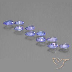 Pedras preciosas de Tanzanita Azul Violeta Intenso natural de 1.89 ct, Formato de pêra, VS