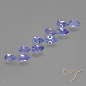 Pedras preciosas de Tanzanita Azul Violeta Intenso natural de 1.80 ct, Formato de pêra, VS