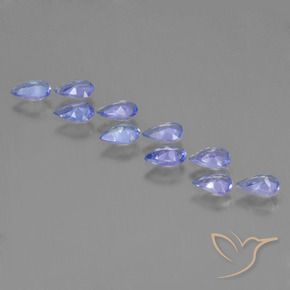 Pedras preciosas de Tanzanita Azul Violeta Intenso natural de 1.80 ct, Formato de pêra, VS