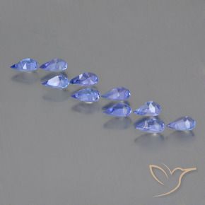 Pedras preciosas de Tanzanita Azul Violeta Intenso natural de 1.93 ct, Formato de pêra, VS