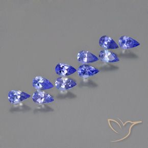 Pedras preciosas de Tanzanita Azul Violeta Profundo natural de 2.24 ct, Formato de pêra, VS