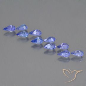 Pedras preciosas de Tanzanita Azul Violeta Profundo natural de 2.24 ct, Formato de pêra, VS