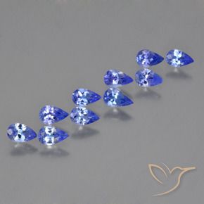 Pedras preciosas de Tanzanita Azul Violeta Profundo natural de 2.18 ct, Formato de pêra, VS