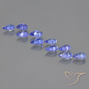Pedras preciosas de Tanzanita Azul Violeta Profundo natural de 2.18 ct, Formato de pêra, VS