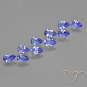 Pedras preciosas de Tanzanita Azul Violeta Intenso natural de 2.25 ct, Formato de pêra, VS
