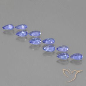 Pedras preciosas de Tanzanita Azul Violeta Intenso natural de 2.25 ct, Formato de pêra, VS