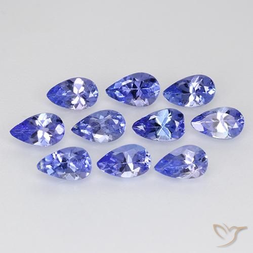 Pedras preciosas de Tanzanita Azul Violeta Profundo natural de 2.19 ct, Formato de pêra, VS