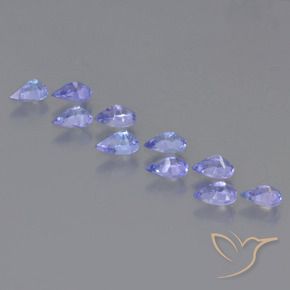 Pedras preciosas de Tanzanita Azul Violeta Intenso natural de 2.06 ct, Formato de pêra, VS