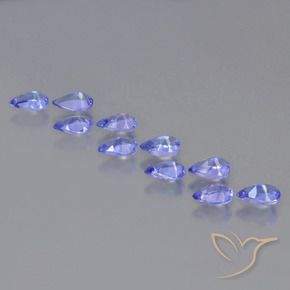 Pedras preciosas de Tanzanita Azul Violeta Intenso natural de 2.05 ct, Formato de pêra, VS