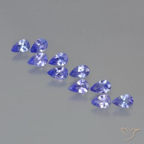 2.10ctw Natural Azul Violeta Intenso Tanzanita, Formato de pêra, VS