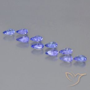 Pedras preciosas de Tanzanita Azul Violeta Intenso natural de 2.10 ct, Formato de pêra, VS