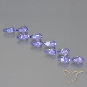 Pedras preciosas de Tanzanita Azul Violeta Intenso natural de 2.21 ct, Formato de pêra, VS
