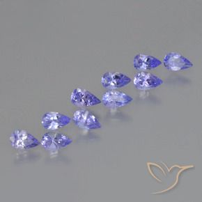 Pedras preciosas de Tanzanita Tolet natural de 2.34 ct, Formato de pêra, VS