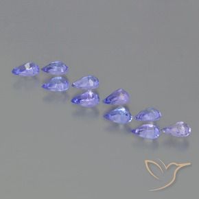 Pedras preciosas de Tanzanita Tolet natural de 2.34 ct, Formato de pêra, VS