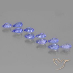 Pedras preciosas de Tanzanita Violeta Azul natural de 1.83 ct, Formato de pêra, VS