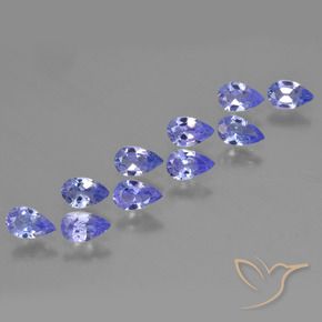 Pedras preciosas de Tanzanita Azul Violeta Intenso natural de 2.13 ct, Formato de pêra, VS