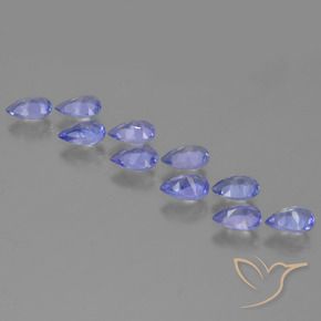 Pedras preciosas de Tanzanita Azul Violeta Intenso natural de 2.13 ct, Formato de pêra, VS