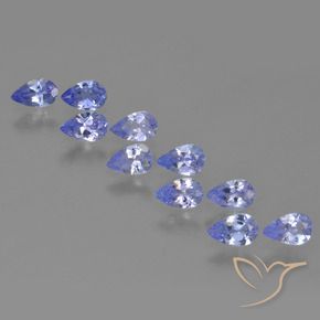 Pedras preciosas de Tanzanita Azul Violeta Intenso natural de 1.95 ct, Formato de pêra, VS