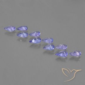 Pedras preciosas de Tanzanita Azul Violeta Intenso natural de 2.05 ct, Formato de pêra, VS