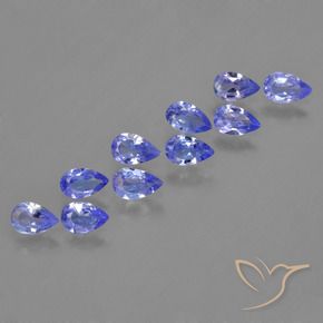 Pedras preciosas de Tanzanita Azul Violeta Profundo natural de 1.93 ct, Formato de pêra, VS