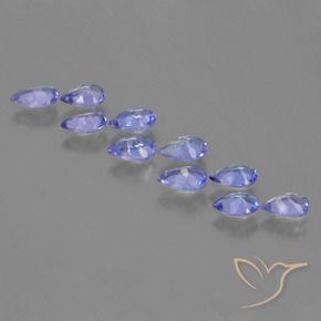 Pedras preciosas de Tanzanita Azul Violeta Profundo natural de 1.93 ct, Formato de pêra, VS