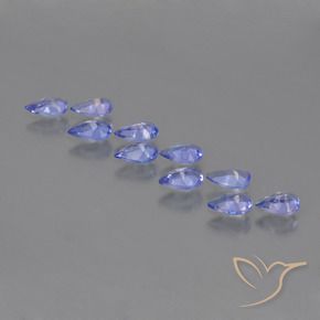 Pedras preciosas de Tanzanita Azul Violeta Intenso natural de 1.91 ct, Formato de pêra, VS