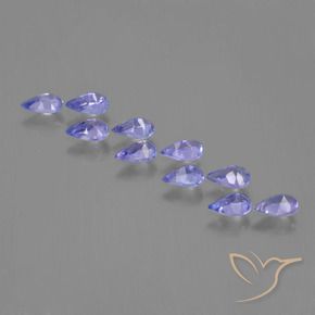 Pedras preciosas de Tanzanita Azul Violeta Intenso natural de 2.32 ct, Formato de pêra, VS