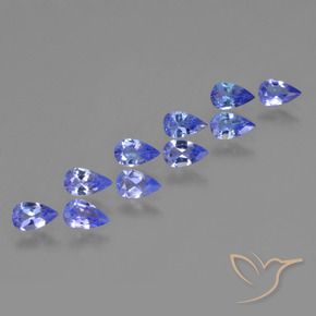 Pedras preciosas de Tanzanita Azul Centáurea Claro natural de 2.02 ct, Formato de pêra, VS