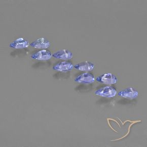 Pedras preciosas de Tanzanita Azul Violeta Intenso natural de 2.52 ct, Formato de pêra, VS