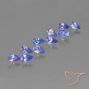 Pedras preciosas de Tanzanita Azul Violeta Intenso natural de 2.32 ct, Formato de pêra, VS