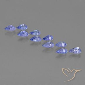 Pedras preciosas de Tanzanita Azul Violeta Intenso natural de 2.32 ct, Formato de pêra, VS