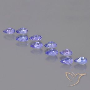Pedras preciosas de Tanzanita Azul Violeta Intenso natural de 2.35 ct, Formato de pêra, VS