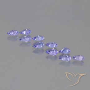 Pedras preciosas de Tanzanita Azul Violeta Intenso natural de 1.80 ct, Formato de pêra, VS